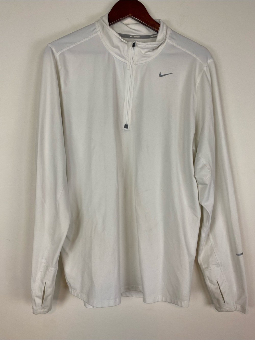 Nike Running White Men’s Quarter-Zip Performance Pullover